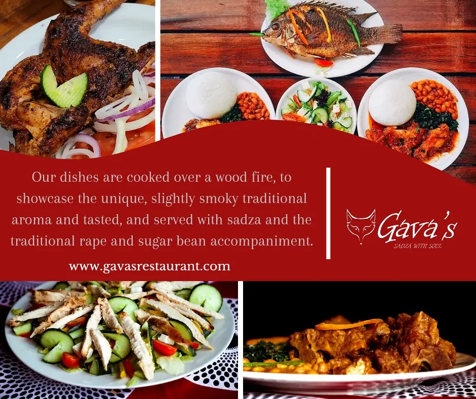 Wood-fired dishes served with sadza